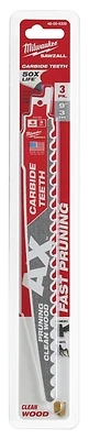 48-00-5332 9 In. 3 Tpi Pruning Carbide Teeth Sawzall Blade (3-pack)