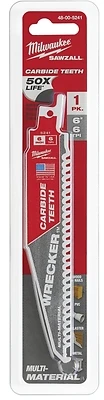 Wrecker 6 In. 6 Tpi Multi-material Reciprocating Saw Blade 48-00-5241