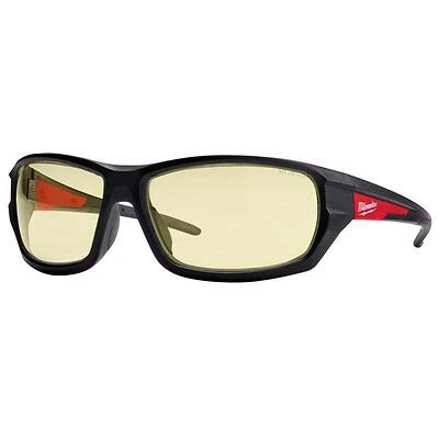 Performance Safety Glasses - Red/black Frame With Yellow Fog-free Lenses
