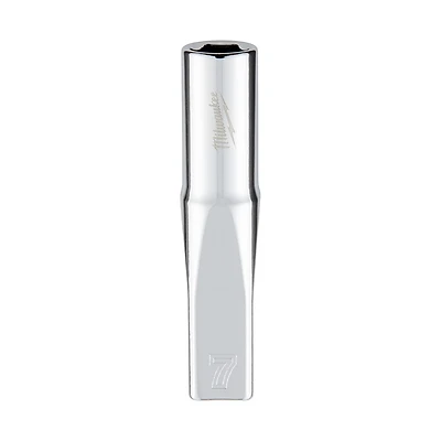 1/4 In. Drive 7 Mm 6-point Deep Metric Socket With Four Flat Sides