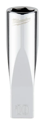 1/4 In. Drive 10 Mm 6-point Deep Metric Socket With Four Flat Sides
