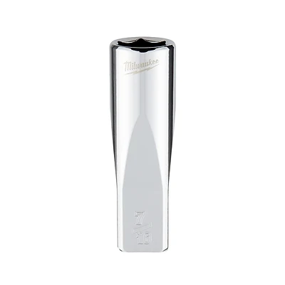 1/4 In. Drive 7/16 In. 6-point Deep Socket With Four Flat Sides