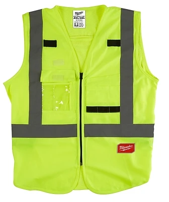 Milwaukee 48-73-5023 Hi-Vis Yellow Safety Vest, ANSI Class 2, 2XL/3XL