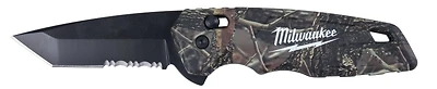 Milwaukee 48-22-1535 Fastback Camo Folding Knife, 2.92 In. Blade, Spring Assisted