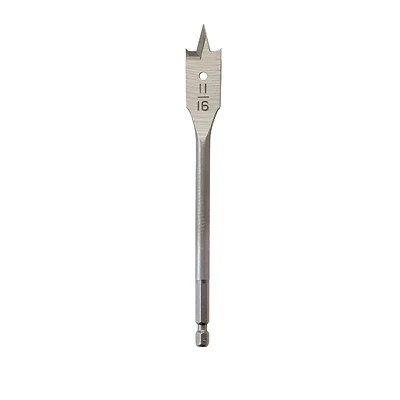 Wood Spade Drill Bit, 11/16 x 6 In.
