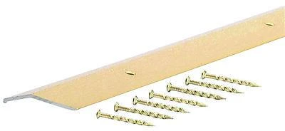 M-D 79079 Fluted Aluminum Carpet Trim, Satin Brass, 1-3/8 x 36 In.