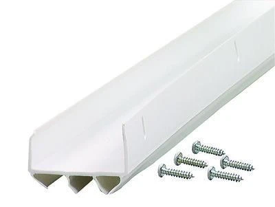 M-D 06528 U-Shaped Vinyl Door Bottom with Fins, White, 36 in.