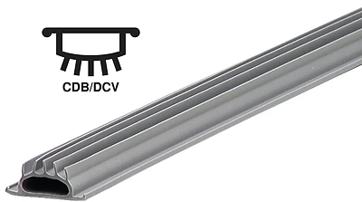 36 In. Gray Vinyl Door Sweep Insert For Low Thresholds