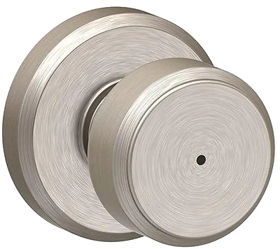 Schlage F40VBWE619 Bowery Privacy Door Knob, Satin Nickel