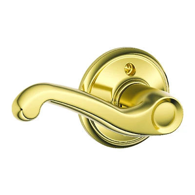 Schlage F170VFLA605LH Flair Left-Hand Dummy Lever, Brass