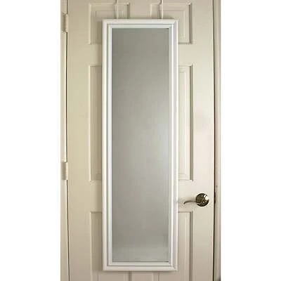 Mackenzie 15 In. X 51 In. Over-the-top Door Mirror, White Frame, Model 20-5170, Pack Of 4