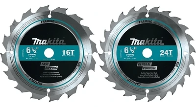 T-01426 6-1/2" Carbide-tipped Circular Saw Blade Set, 2 Pieces, 5/8" Arbor
