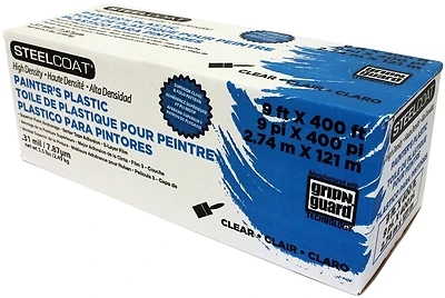 Poly America Painters Plastic, 9 Ft. X 400 Ft., Clear