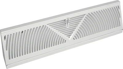 Imperial RG3056-A Baseboard Diffuser, White Steel, 24 In.
