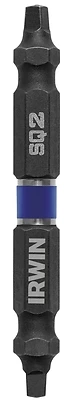 1870986 Impact Double-ended Screwdriver Bit, #2 Square, 2-3/8 In, 2-pack
