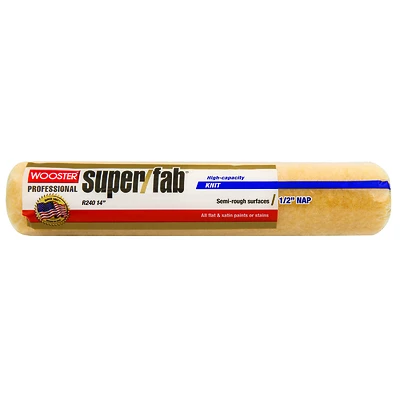 Wooster R240-14 Paint Roller Cover, 14 x 1/2 In. Nap, Fabric