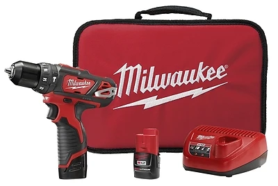 M12 12v 3/8 In. Brushed Cordless Hammer Drill/driver Kit With Battery & Charger
