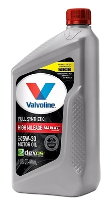 Full Synthetic High Mileage Motor Oil, 5w-30, 1 Quart With Maxlife Technology