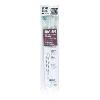 Knape & Vogt 1805H WH 400 Drawer Slide, 75 Lb, 400mm L, White, Self-Close
