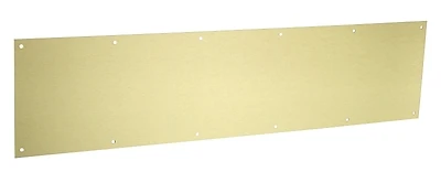 Door Kickplate, Brushed Gold, 8 x 34 In.