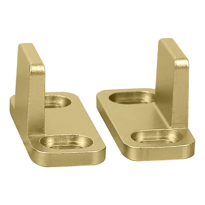 National Hardware N700-113 Double Floor Guide, Aluminum, Brushed Gold