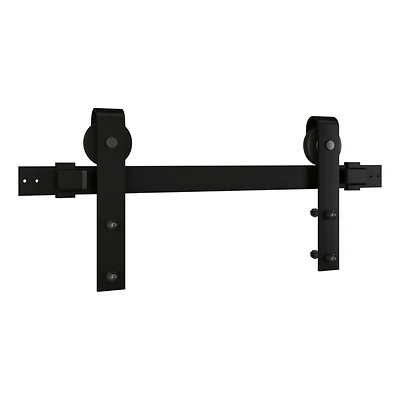 National Hardware N700-005 Designer Barn Door Kit, Soft Close, Matte Black, 72 In.