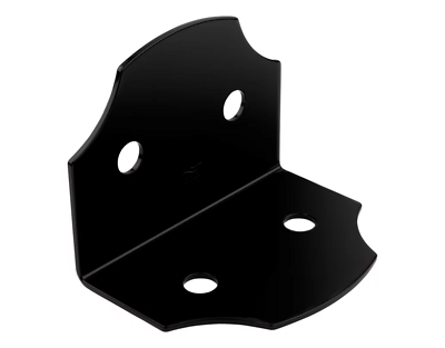 National Hardware N800-002 Hartley Decorative Heavy Angle, Black, 5 x 3-1/2 In.