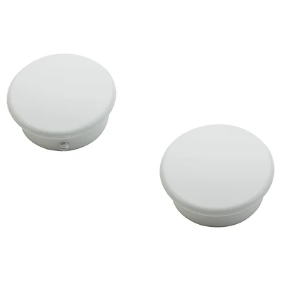 National Hardware S822-090 Closet End Cap, Die-Cast Zinc, White