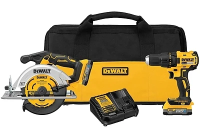 20-Volt MAX Cordless Brushless 2-Tool Combo Kit, Drill/Driver + Circular Saw, (2) Batteries