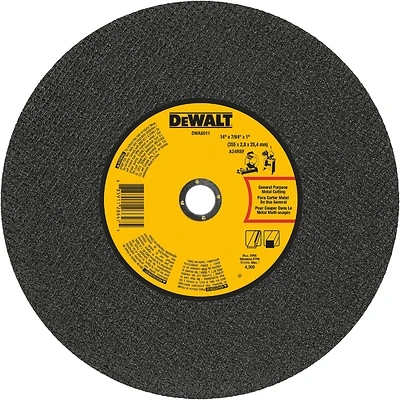 Metal Chop Saw Wheel, General Purpose, 14 x 7/64 x 1 In.