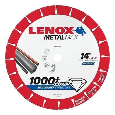 MetalMax Cut-Off Wheel, Diamond Edge, 14 x 1 In.