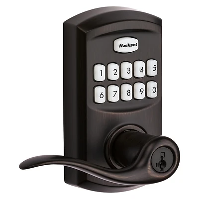 917 SmartCode Electronic Tustin Lever, Venetian Bronze, 30 Customizable Codes