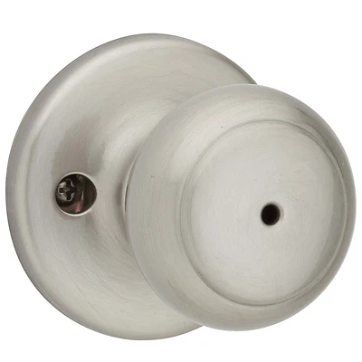 Kwikset 300CV-15 CP Cove Privacy Door Knob, Satin Nickel, 2-3/8 In Backset
