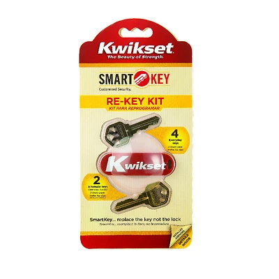 Kwikset 83262 SmartKey Re-Key Kit, 4 Standard + 2 Temporary Keys