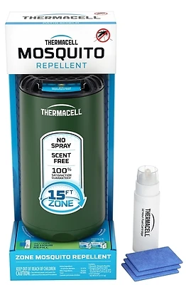 Thermacell PS1FOREST Patio Shield Mosquito Repeller, Forest Green, 12 Hour