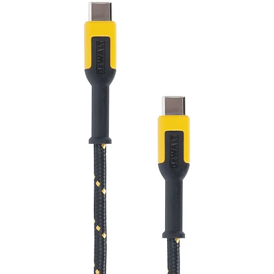 DeWalt 131 1354 DW2 USB-C to USB-C Charging Cable, Kevlar Fiber, 6 Ft.