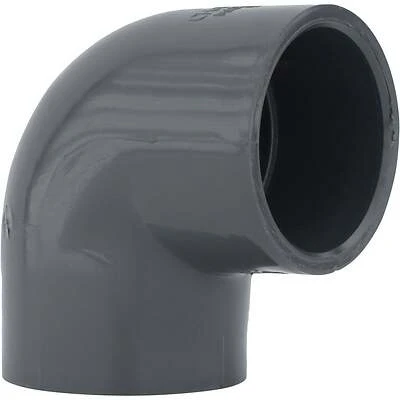 Schedule 80 PVC 90-Degree Elbow, Gray, Slip x Slip, 2 In.