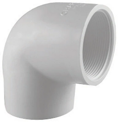 Schedule 40 PVC Ell, 90-Degree, White, 1-1/4 In. Slip x FT