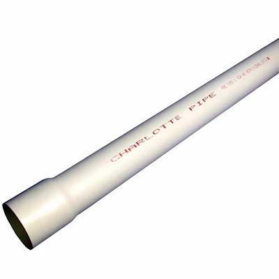 Schedule 40 DWV PVC Pressure Pipe, Bell End, 600 PSI, 1/2 In. x 20 Ft.