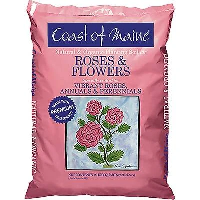 Coast of Maine RF3500 Organic Planting Soil for Roses & Flowers, 20 Qt.