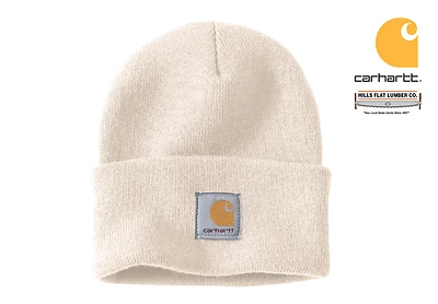 Carhartt A18 Knit Cuffed Beanie Hat, Acrylic, Winter White