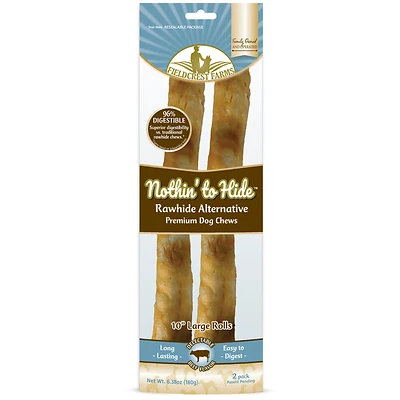 Fieldcrest Farms Nothin' to Hide 2 Pack Beef Roll Dog Chew, 180 Gram
