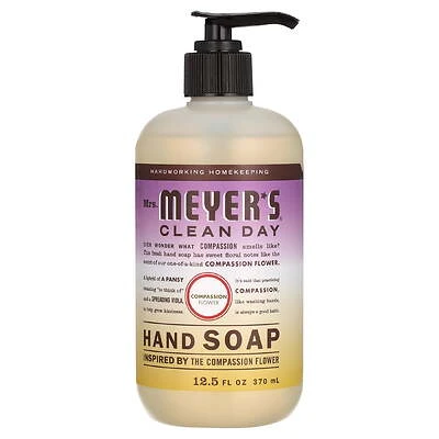 Mrs. Meyer's Clean Day 11306 Liquid Hand Soap, Compassion Flower, 12.5 fl oz