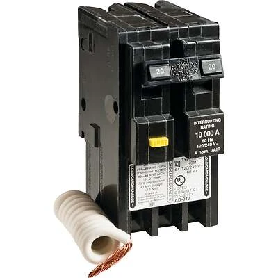Homeline 20a 2-pole Gfci Circuit Breaker Hom220gfic - Ul Listed