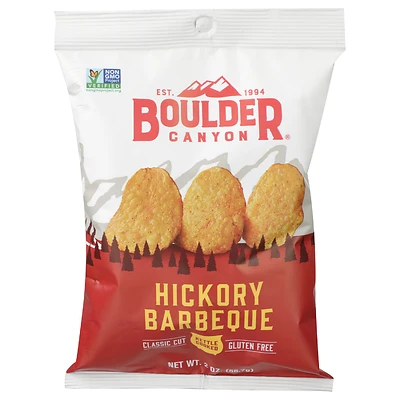 Boulder Canyon Hickory Barbeque Kettle Cooked Potato Chips 2 oz. Pegged