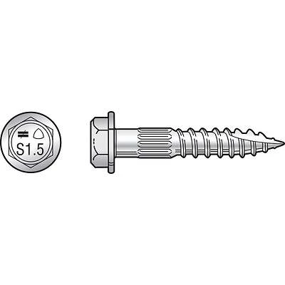 Sds25112mb 1/4" X 1-1/2" Hex Head Wood Screw, 300 Pk