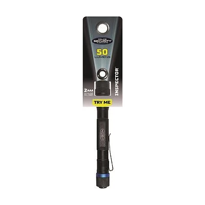 Inspector Flashlight, 50 Lumens, 2 AAA Batteries
