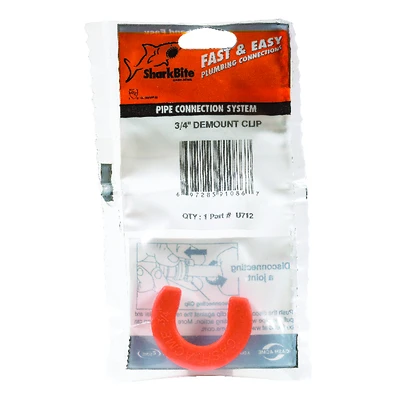 SharkBite U712A Disconnect Clip for Copper Tubing, 3/4 In.