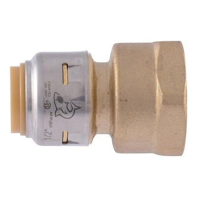 Push-Fit Connector, Lead Free, 1/2 x 3/4 In. FIP