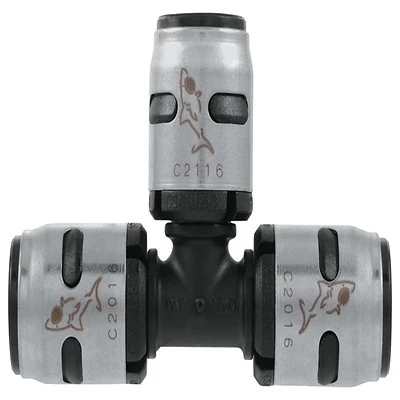 SharkBite K362A EvoPEX Push-to-Connect Pipe Tee, 1/2 x 1/2 x 1/2 In.
